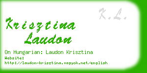 krisztina laudon business card